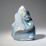Genuine Polished Blue Chalcedony Orca Stone Freeform Flame // 2.5 lb