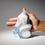 Genuine Polished Blue Chalcedony Orca Stone Freeform Flame // 2.5 lb