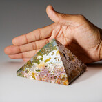 Genuine Polished Ocean Jasper Pyramid // 1 lb