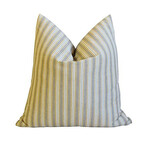 French Mustard/Moss/Gold Striped Pillow
