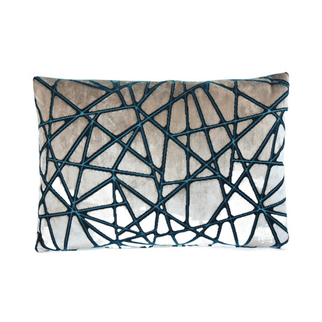 Abstract Holly Hunt Cut Velvet Pillow 18