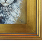 Maine Coon Cat Portrait Oil Painting
