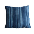 Blue Nautical Stripe Textile Pillow 16 // Set Of 2