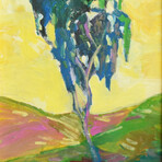 Juan Guzman Tree Landscape Oil Painting
