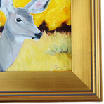 Nature Wildlife Deer Doe Oil Painting