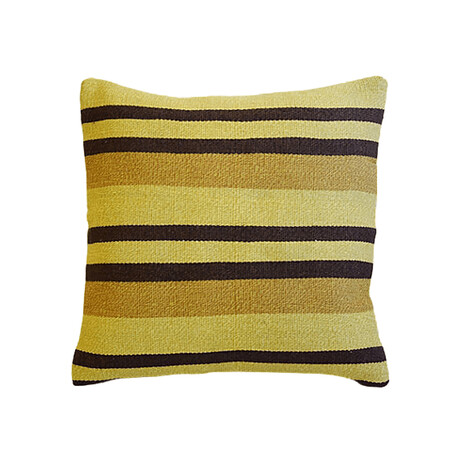 Boho-Chic Striped Turkish Carpet Pillow 10