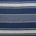 Blue & White Nautical Striped Pillow