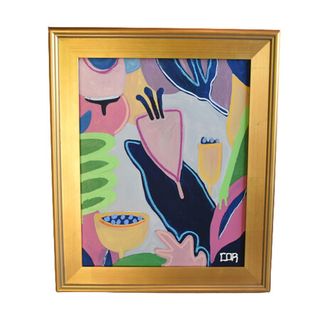 Corbellic // Expressionist Modern Painting // Gold Frame