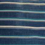 Blue Nautical Stripe Textile Pillow 14 // Set Of 2