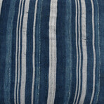 Blue Nautical Stripe Textile Pillow 15 // Set Of 2