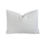 Ivory-Colored Curly Looped Bouclé Pillow