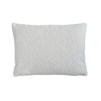 Ivory-Colored Curly Looped Bouclé Pillow