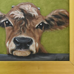 Farm Ranch Dairy Calf Portrait Painting