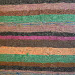 Boho-Chic Striped Turkish Carpet Pillow 9