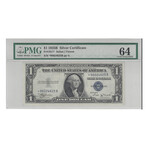 1935 B STAR $1 Silver Certificate PMG 64 625