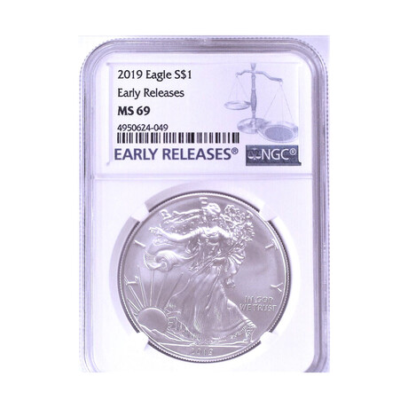 2019 $1 Silver Eagle Early Release MS 69 049