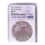 2017 $1 Silver Eagle Early Release MS 70 020