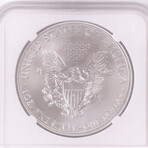 2011 $1 Silver Eagle Early Release Flag Label MS 70 094