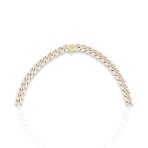 18K Yellow Gold Diamond Necklace // 15" // New