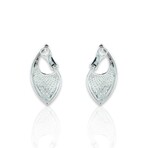 18K White Gold Diamond Earrings I // New