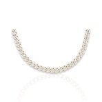 18K Yellow Gold Diamond Necklace // 15" // New