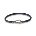 Lash Single Strand Smooth Leather Bracelet // Black (Small: 7.5")