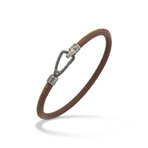 Lash Single Strand Smooth Leather Bracelet // Brown (Small: 7.5")