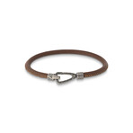 Lash Single Strand Smooth Leather Bracelet // Brown (Small: 7.5")