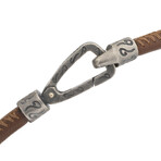 Lash Single Strand Smooth Leather Bracelet // Brown (Small: 7.5")