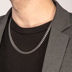 Flaming Tongue Cuban Link Necklace // 22"