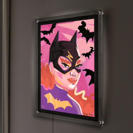Batgirl // Niege Borges Wall Art // Backlit Led Frame