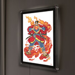 Superman // Yuko Shimizu Wall Art // Backlit Led Frame