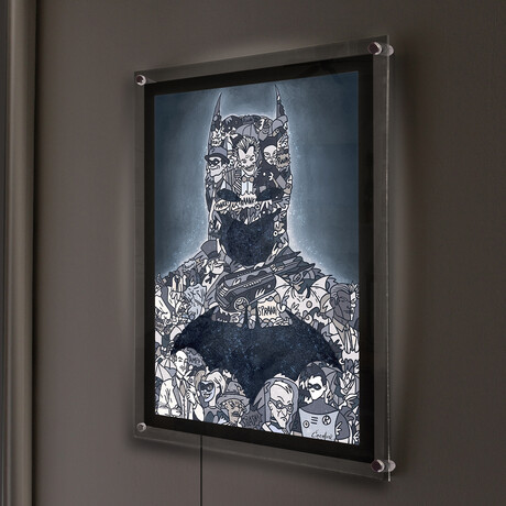 Batman // Cocolvu Wall Art // Backlit Led Frame