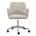 Sunny Pro Office Chair in Velvet (Beige Velvet + Chrome Base)