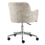 Sunny Pro Office Chair in Velvet (Beige Velvet + Chrome Base)