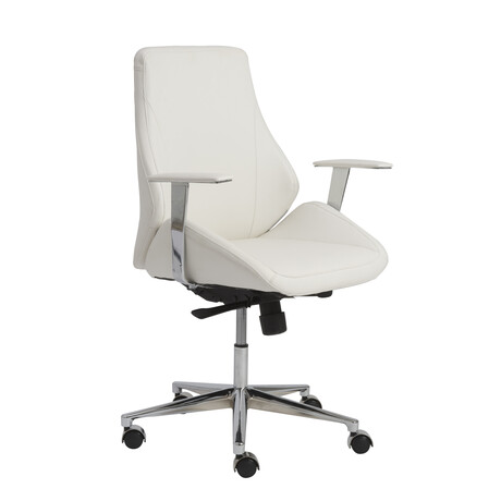 Bergen Low Back Office Chair (Black + Chrome Base)