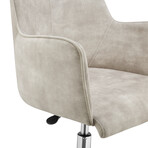 Sunny Pro Office Chair in Velvet (Beige Velvet + Chrome Base)