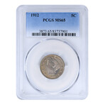 1912 Liberty Head Nickel // PCGS Certified MS65 // Deluxe Collector's Pouch