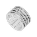 18K White Gold Diamond Band Ring // Ring size: 7.5 // Store Display