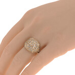 18K Rose Gold Diamond Signet Ring // Ring Size: 6.75 // New