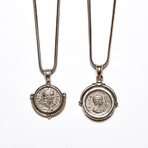 2 Roman Emperor & Empress Coin Pendants // 193-209 AD