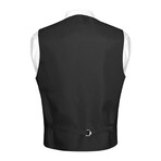 Paisley // 2-Piece Vest and Tie Set // Black (Small)