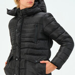 Hooded Puffer Jacket // Black (S)