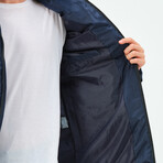 Hooded Puffer Jacket // Style 2 // Dark Blue (Small)