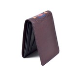 Aztec Detail Leather Wallet // Brown // Model 5604
