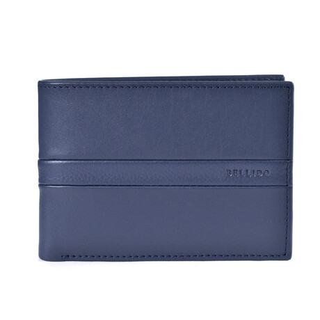 Leather Wallet // Blue // Model 4504
