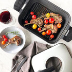 Steam Grill + Metal Cover // Black