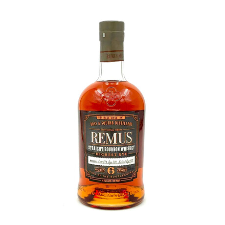 Remus Straight Bourbon Whiskey Highest Rye 6 Year Old // 750 ml