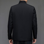 Zip-Up Jacket // Black (XL)