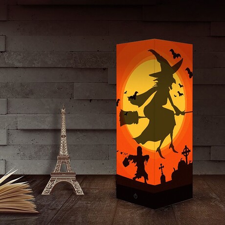 3D Paper Lamp Halloween // Witch // Set of 3
